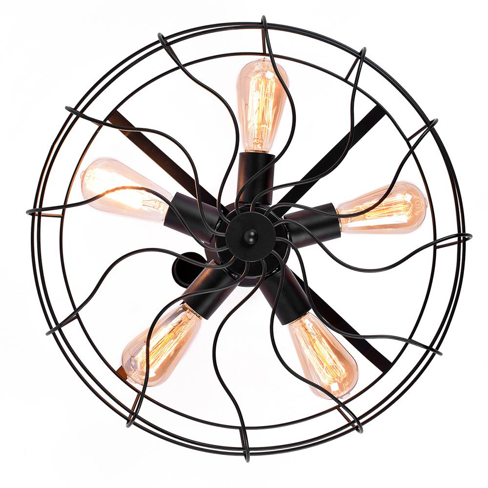 Industrial Vintage Semi Flush Mount Ceiling Light