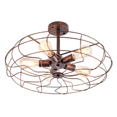Industrial Vintage Semi Flush Mount Ceiling Light