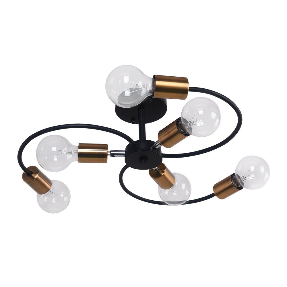 Mid-Century 6-Light Sputnik Adjustable Semi Flush Mount
