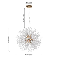 Luxury 8-Light Sputnik Firework Chandelier