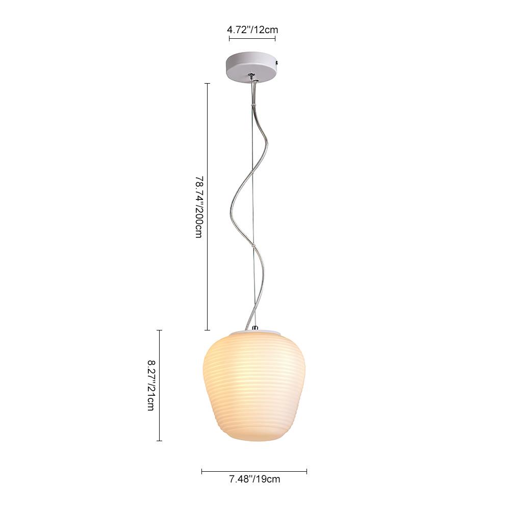 White Silk Glass Pendant Light
