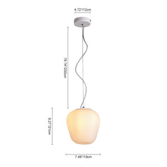 White Silk Glass Pendant Light