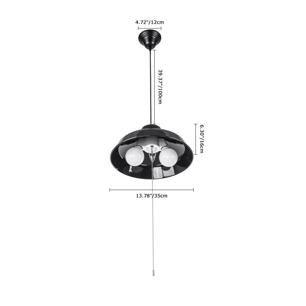 Modern 3-Light Dome Hanging Pendant Light
