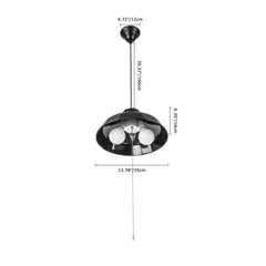 Modern 3-Light Dome Hanging Pendant Light