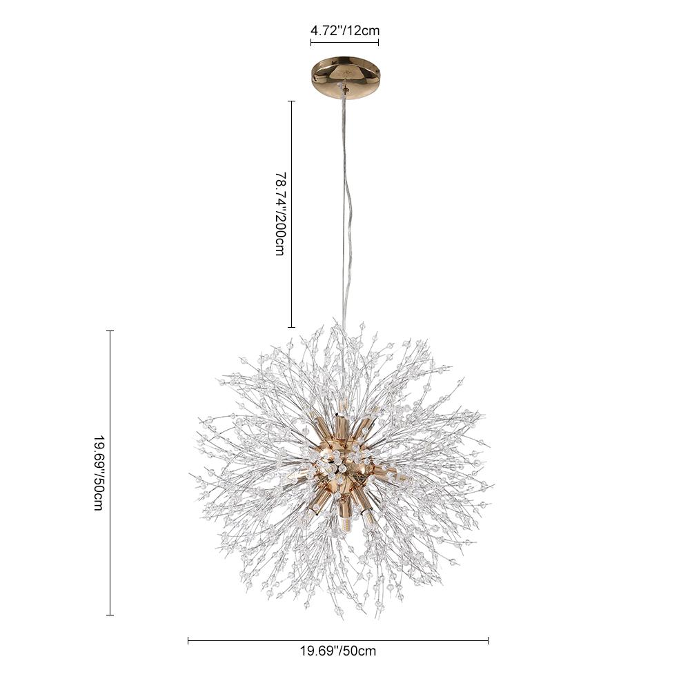 Modern 9-Light Sputnik Chandelier