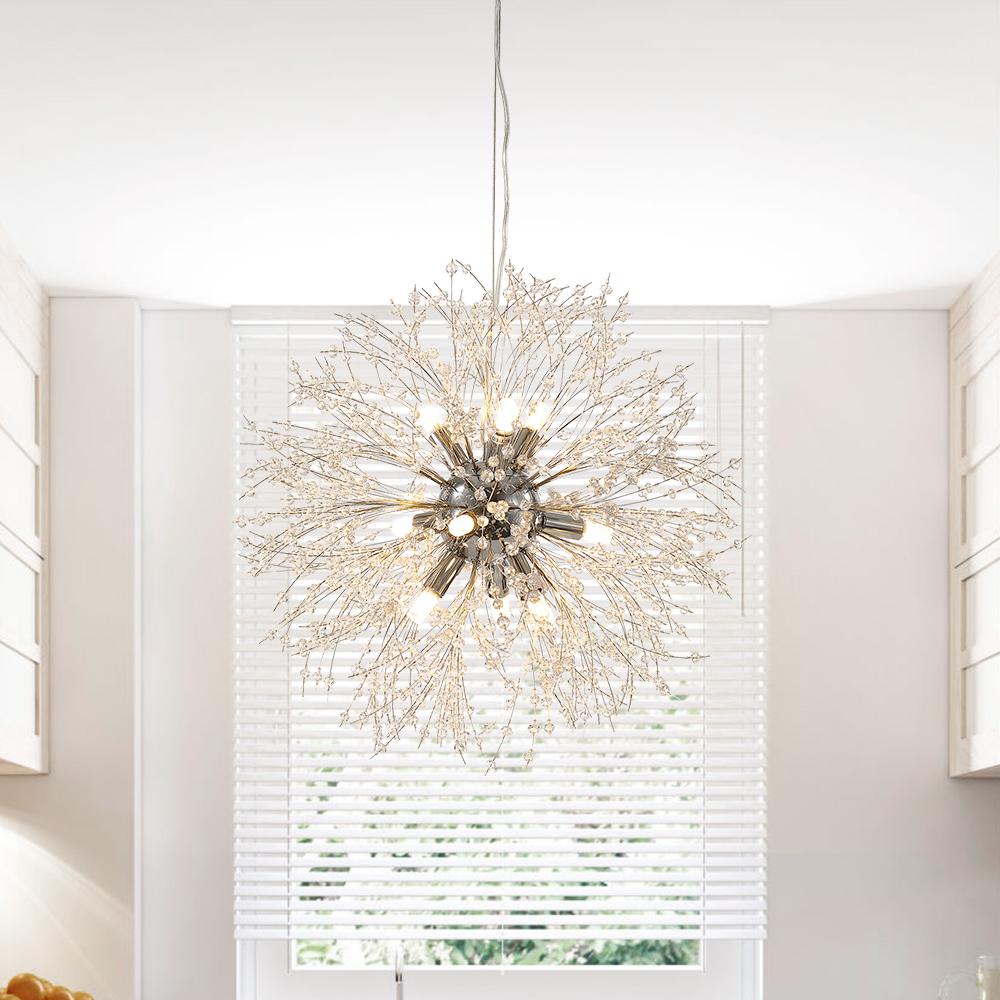 Modern 9-Light Sputnik Chandelier