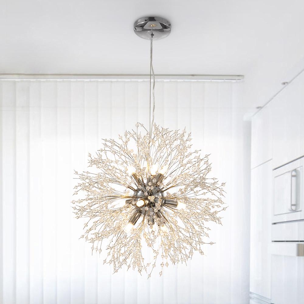 Modern 9-Light Sputnik Chandelier