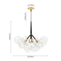 Modern Bubble Glass Chandelier / Semi Flush Mount