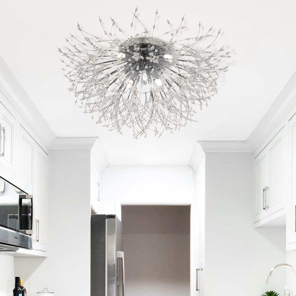 Modern Beaded Sputnik Flush Mount Ceiling Light
