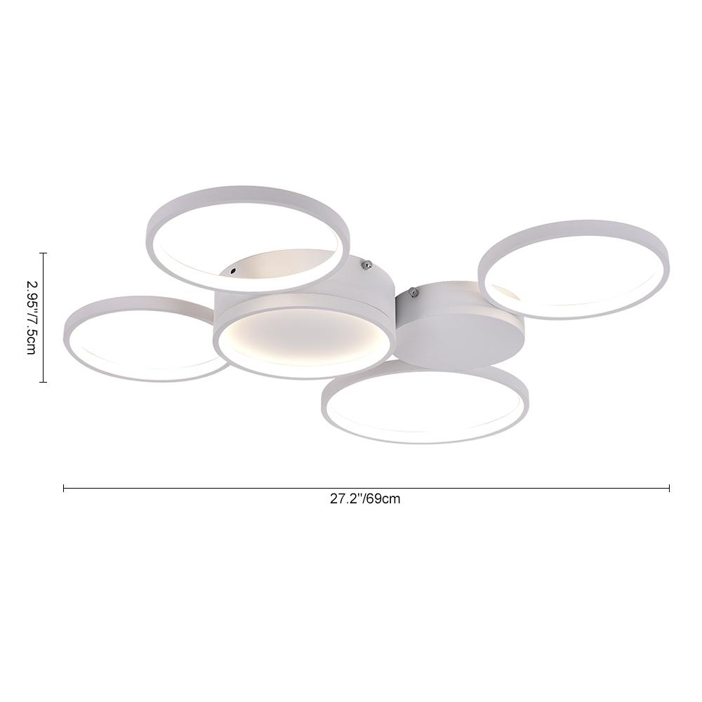 Modern LED 3/4/5/7 Rings Ceiling Light Flush Mount