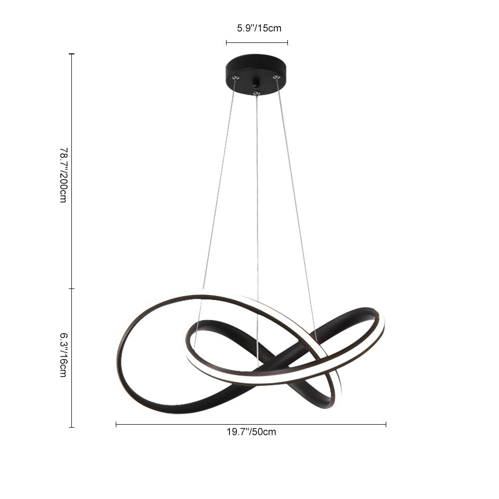 Modern Twisted Ribbon LED Chandelier Light