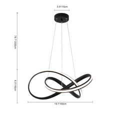 Modern Twisted Ribbon LED Chandelier Light