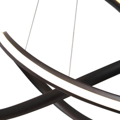 Modern Twisted Ribbon LED Chandelier Light