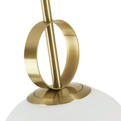 1-Light Brass Hanging Pendant Light