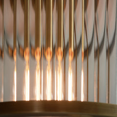 close up image of ribbed glass texture of ceiling light