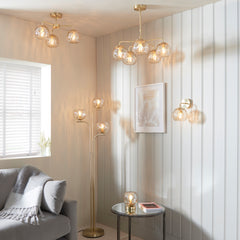 wide shot of dimpled glass river lighting collection