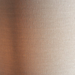 close up on linen-effect shade of floor lamp