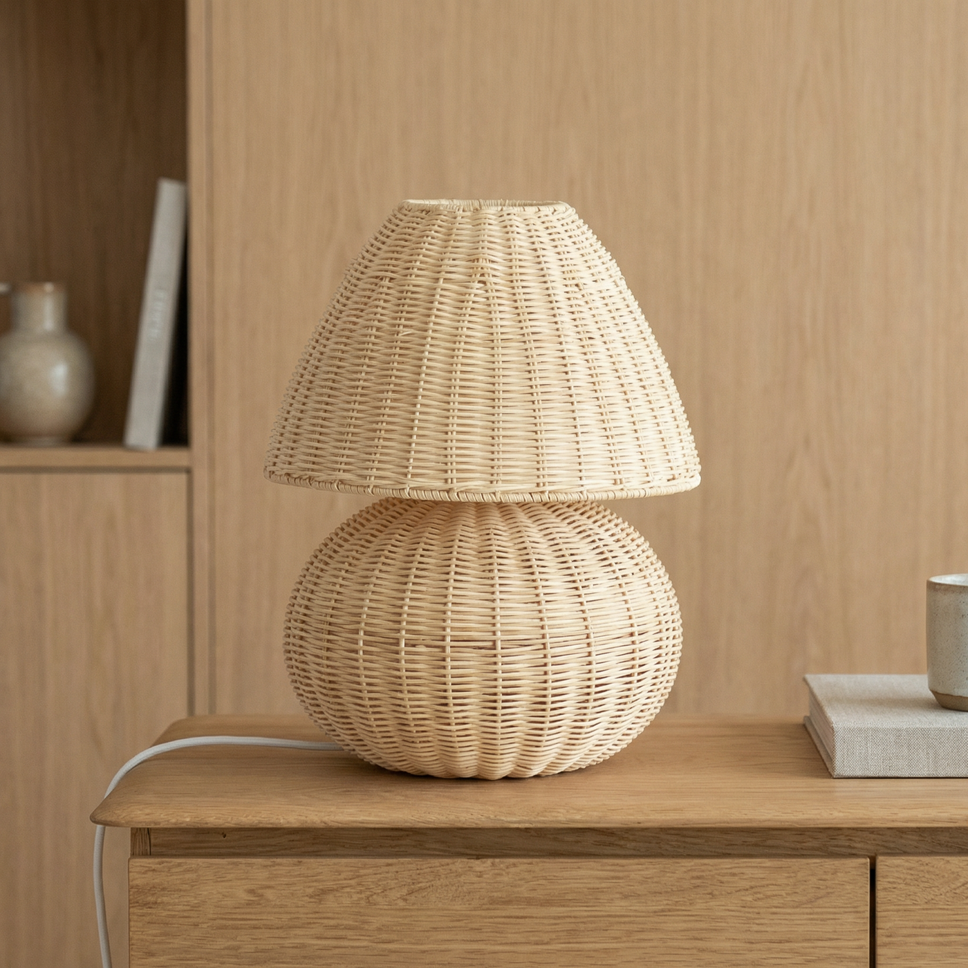 Korg Rattan Table Lamp Natural