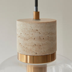 Caspian 1 pendant light natural travertine