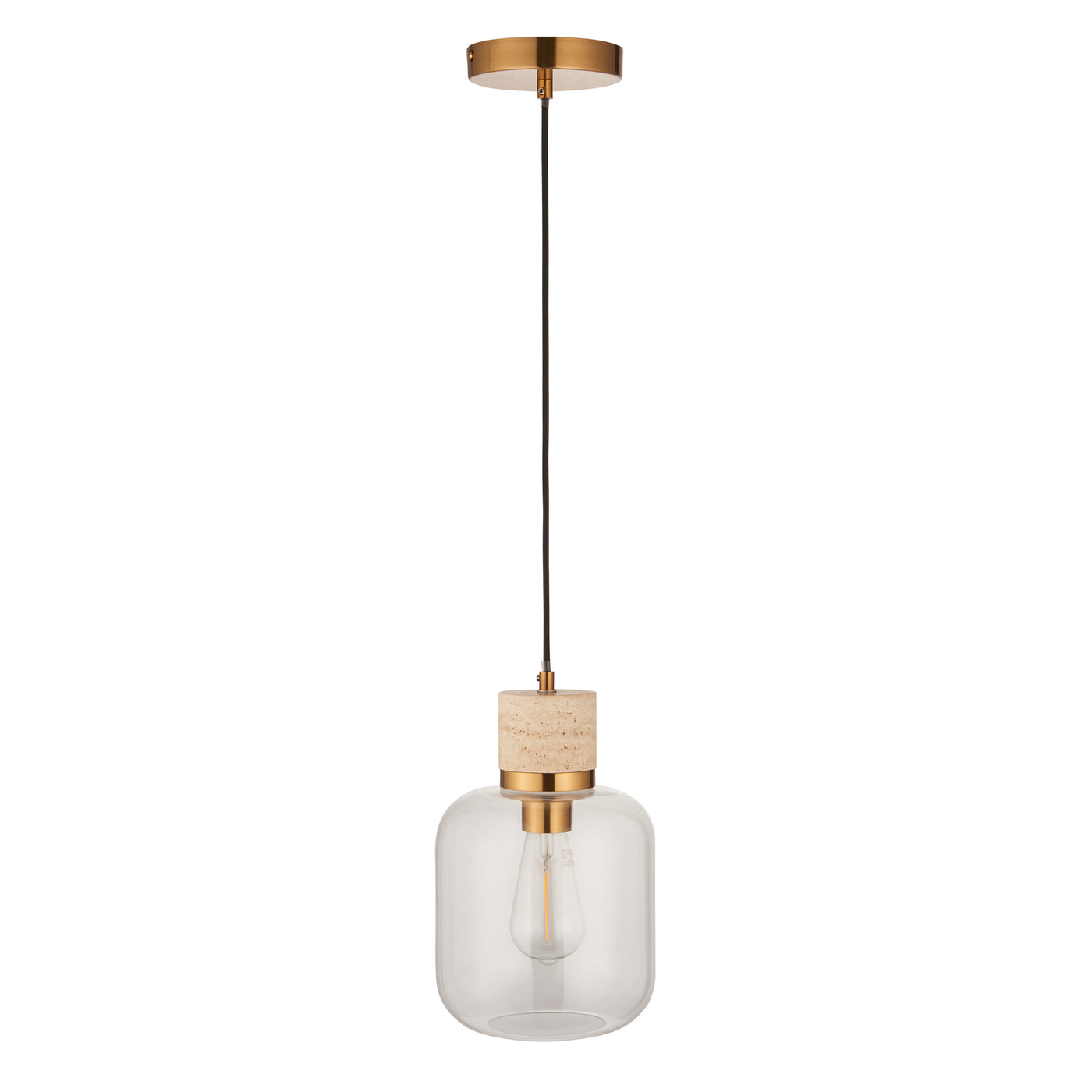 Caspian 1 pendant light natural travertine