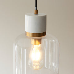 Caspian 1 pendant light Volokas marble