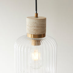 Caspian ribbed pendant light