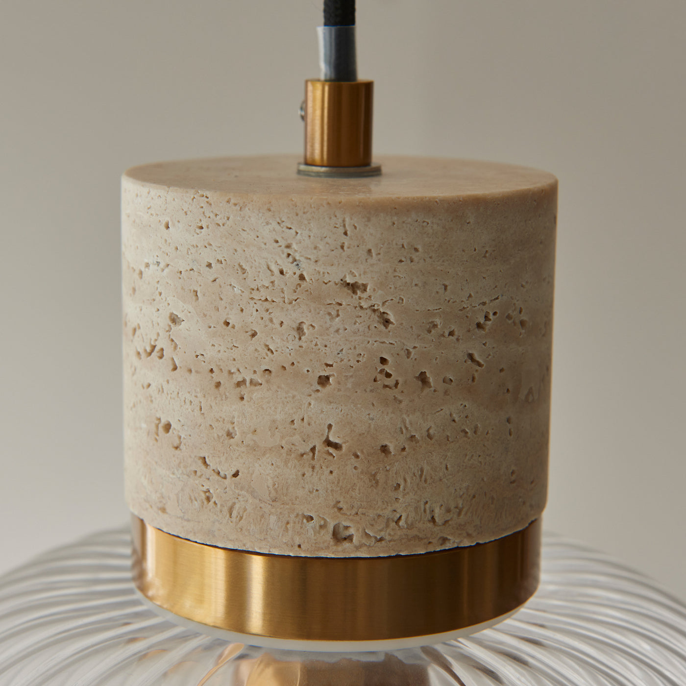 Caspian ribbed pendant light