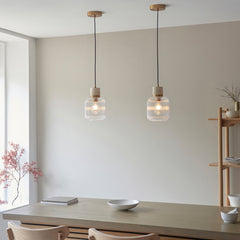 Caspian ribbed pendant light