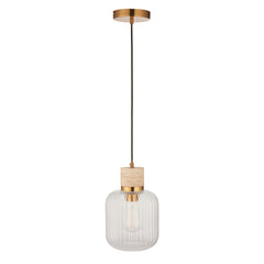 Caspian ribbed pendant light