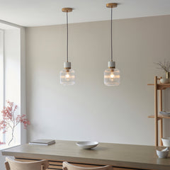 Caspian ribbed 1 pendant light