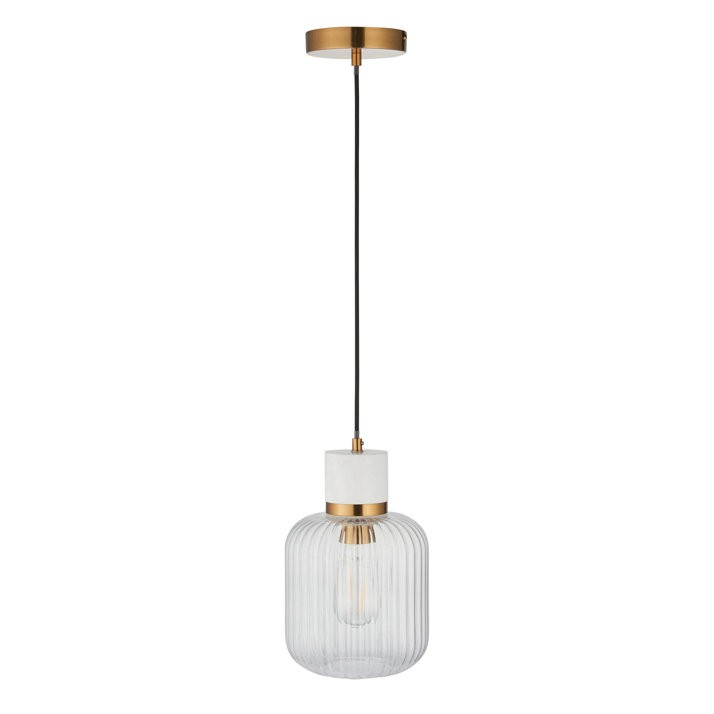 Caspian ribbed 1 pendant light