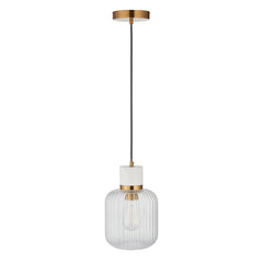 Caspian ribbed 1 pendant light
