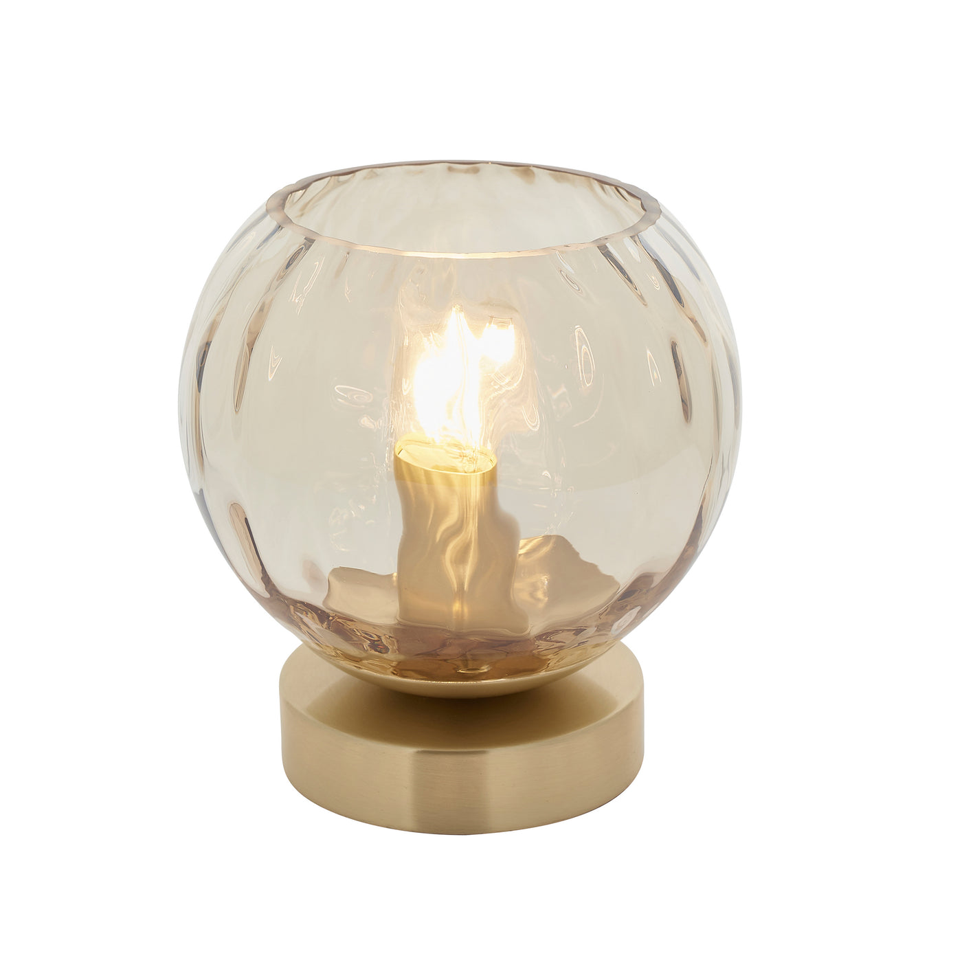 cut out of dimpled glass table light
