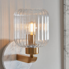 Caspian ribbed wall light