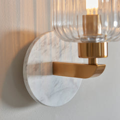 Caspian ribbed wall light