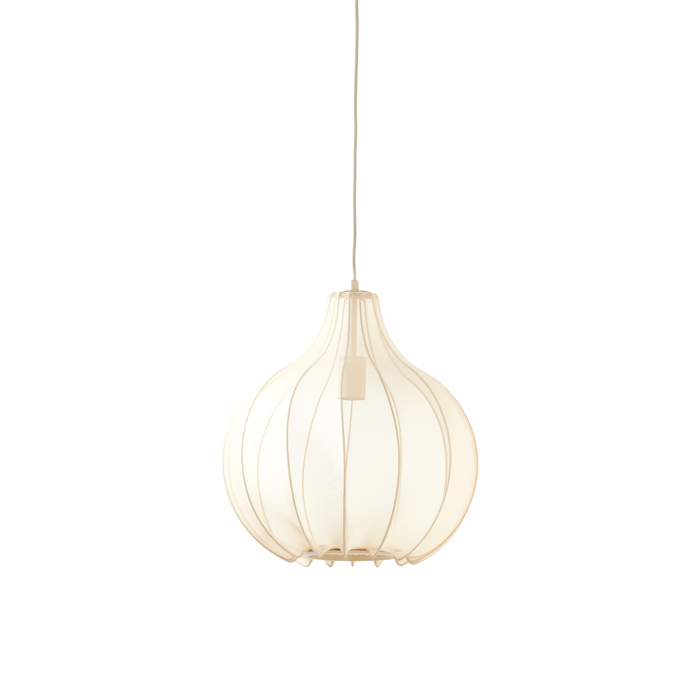 cut out of large sheer flower inspired pendant light