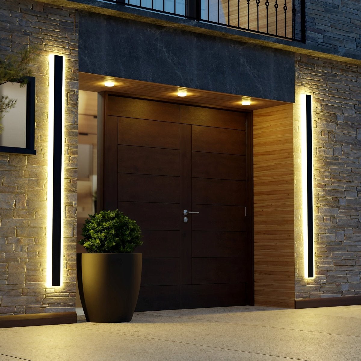 Minimalist Line Outdoor Waterproof LED Garden Wall Sconces