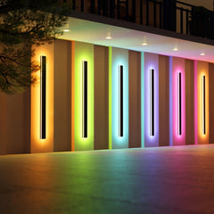 Minimalist Line Outdoor Waterproof LED Garden Wall Sconces