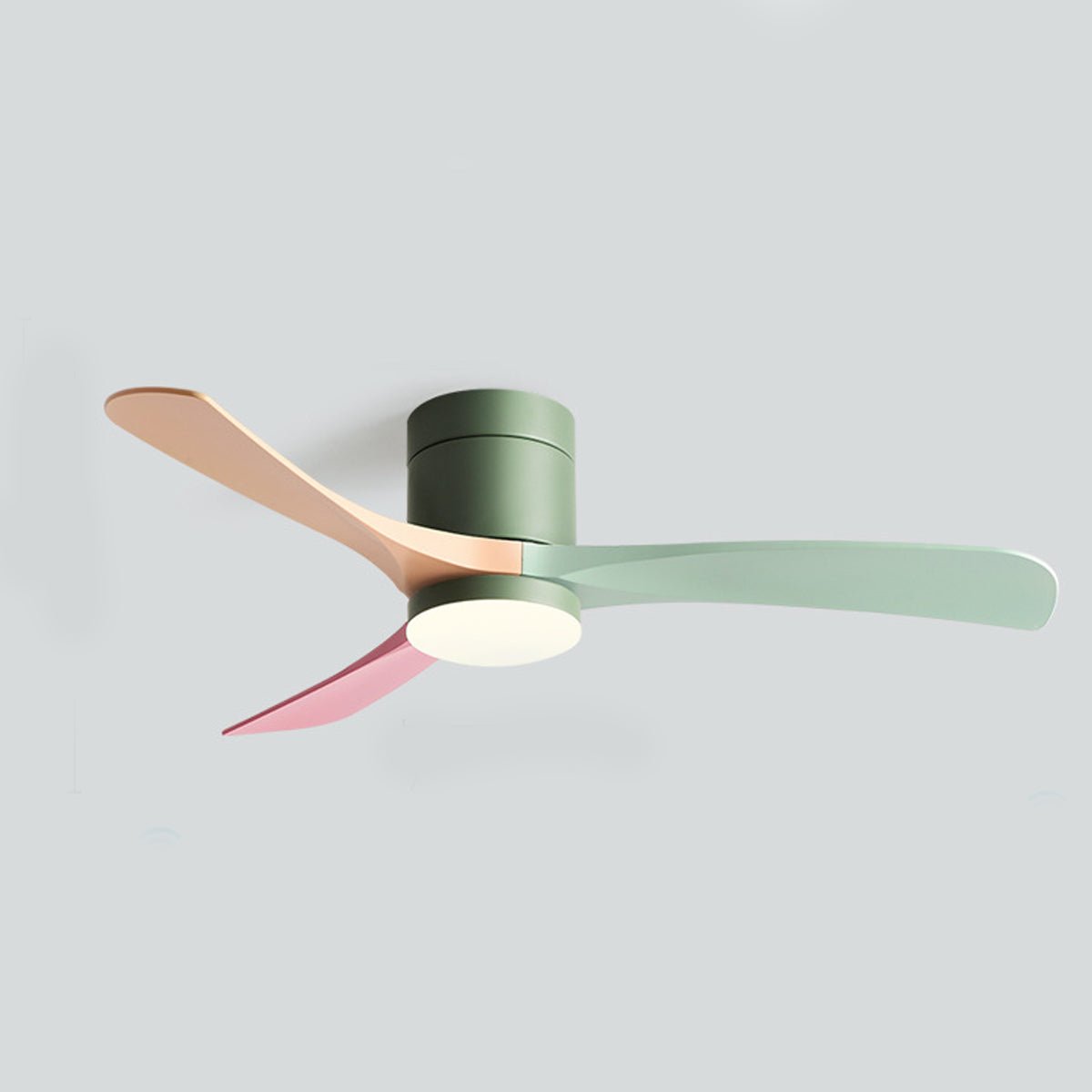 Modern Ceiling Fan with Light – Black and White, Minimalist Design for the Living Room or Bedroom