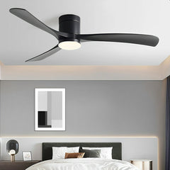 Modern Ceiling Fan with Light – Black and White, Minimalist Design for the Living Room or Bedroom