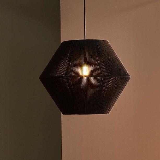 Neri Black Cotton String Pendant