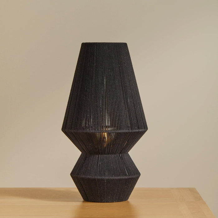 Neri Large Black Cotton String Table Lamp