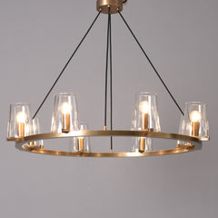 Noze Chandelier 8 Light Brass