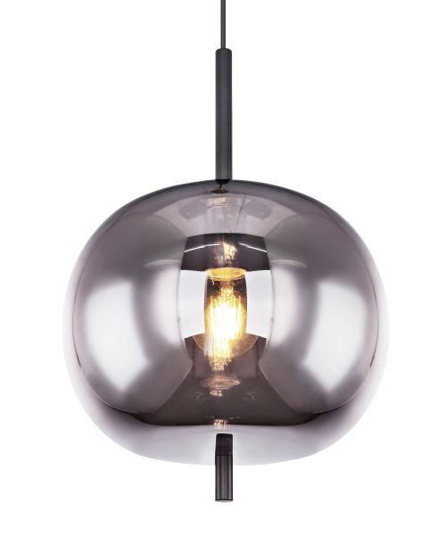 Smoky 1 Light Modern Pendant Matte Black