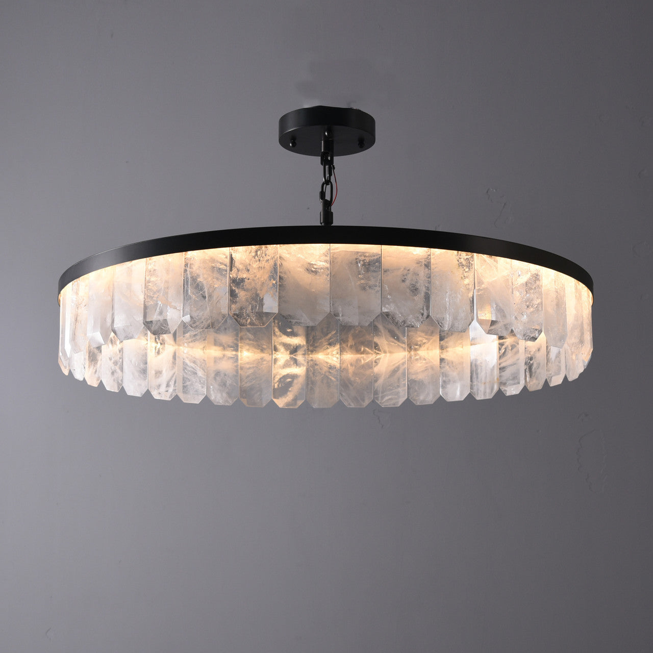 Rolande Rock Crystal Pendant 32.7"