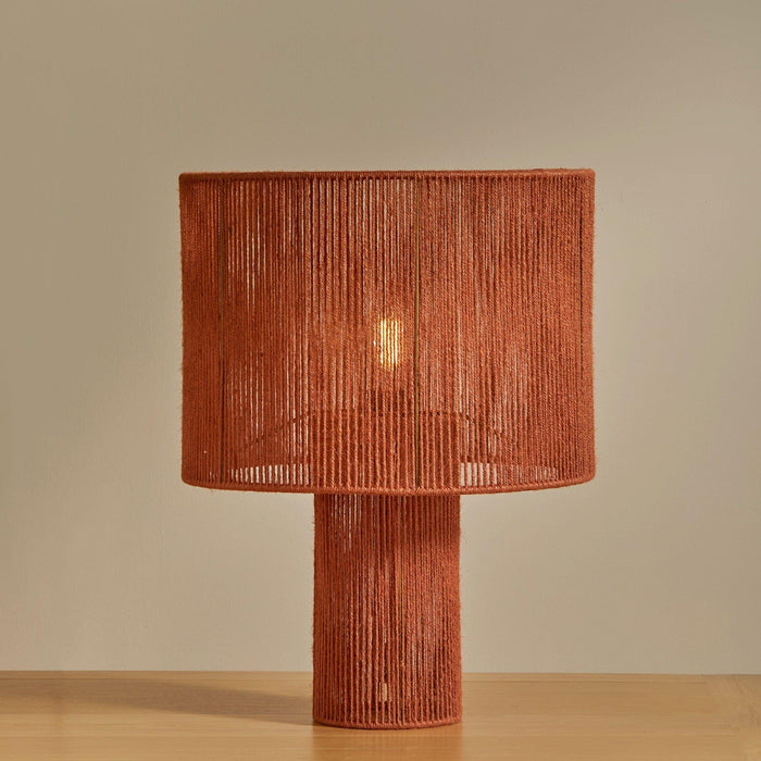 Sirana Large Burnt Orange Jute Table Lamp