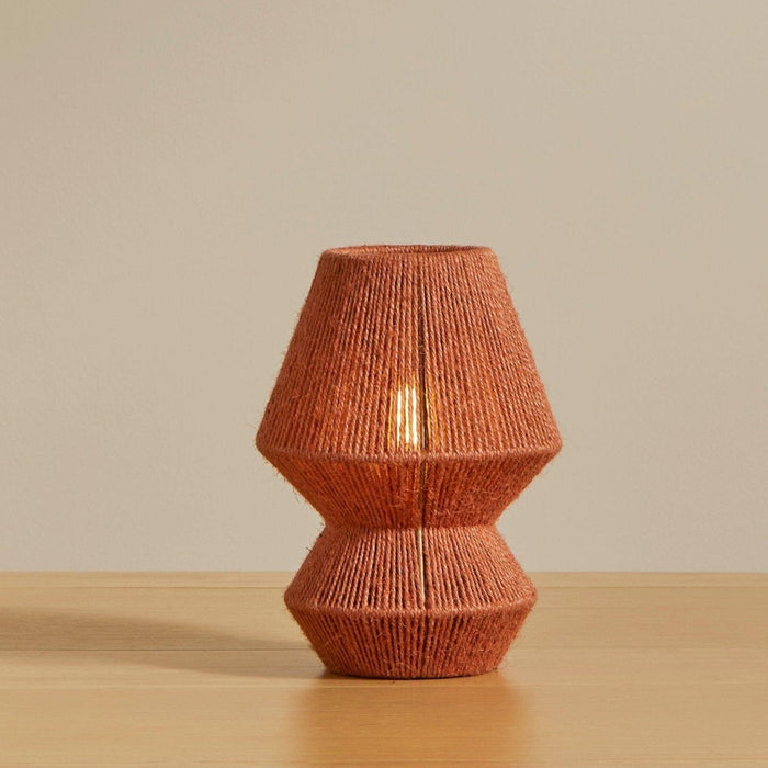 Sirana Small Burnt Orange Jute Table Lamp
