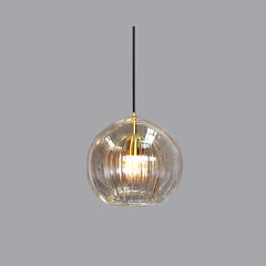 June Glass Globe Pendant Light Clear &Amber - Neutralighting