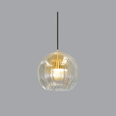 June Glass Globe Pendant Light Clear &Amber - Neutralighting