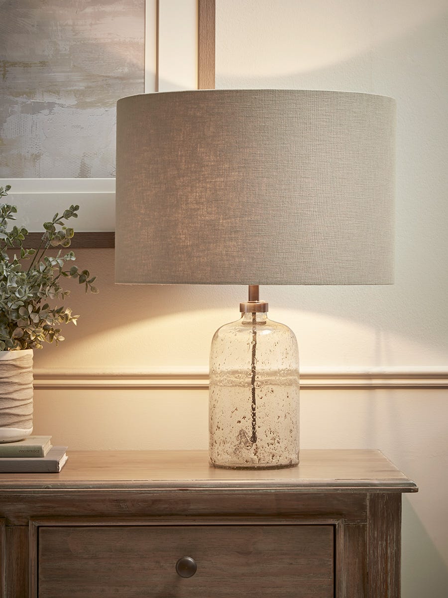 Aria Clear Glass Table Lamp - Small